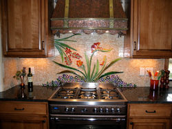 Dragonfly Tile backsplash, 2012