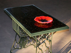 Black auto glass table top, 2006