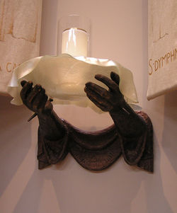 Healing Shrine glass bowl - detail