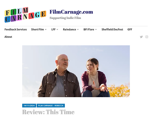 Film Carnage: Review This Time at OFN