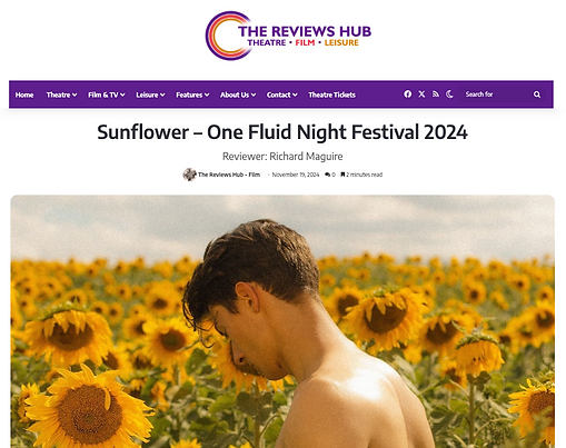 The Reviews Hub: Sunflower at One Fluid Night Festival
