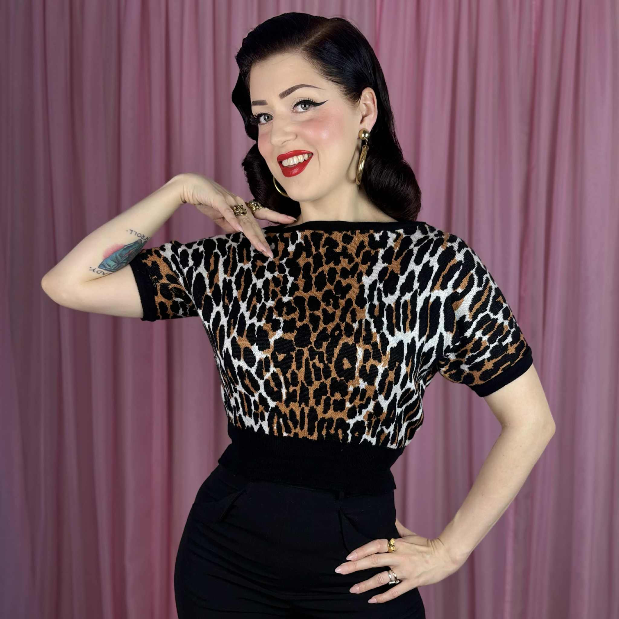 Leopard Print Batwing