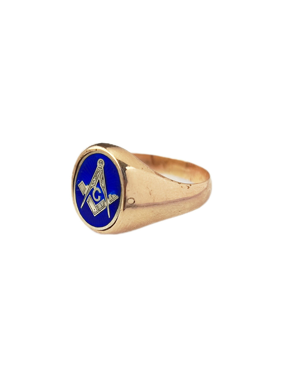 Thumbnail: 1950's 9ct gold masonic reversible signet ring