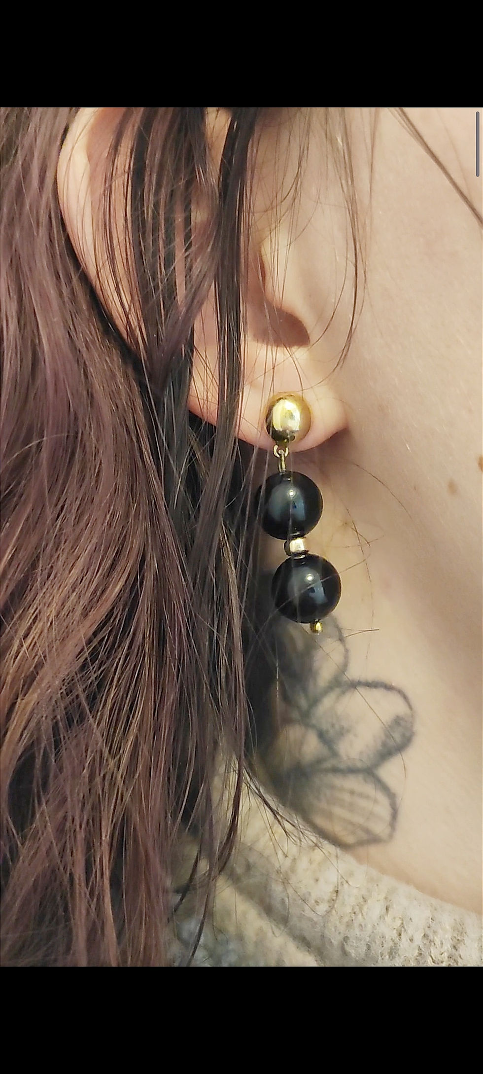 Thumbnail: 18ct gold & onyx necklace, bracelet, earring set 