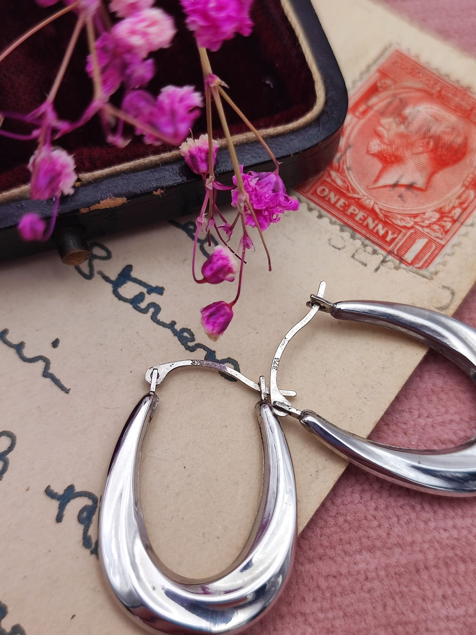 Thumbnail: 9ct white gold hoops 
