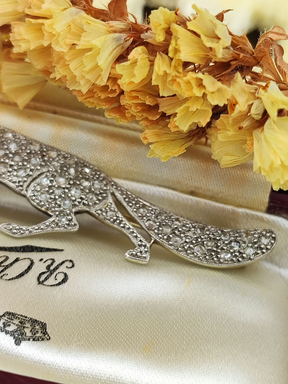 Thumbnail: 18ct & platinum diamond fox brooch 