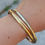 Thumbnail: Vintage 18ct yellow, white & rose gold bangle