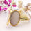 Thumbnail: Vintage 9ct gold locket ring 