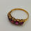 Thumbnail: Antique 15ct five stone garnet ring 