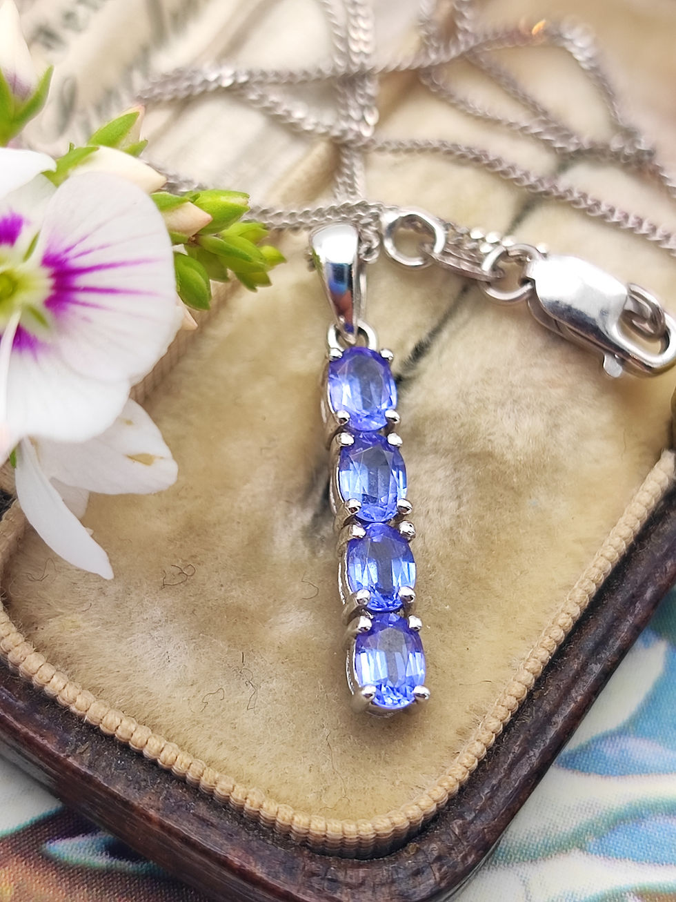 Thumbnail: 18ct white gold tanzanite necklace