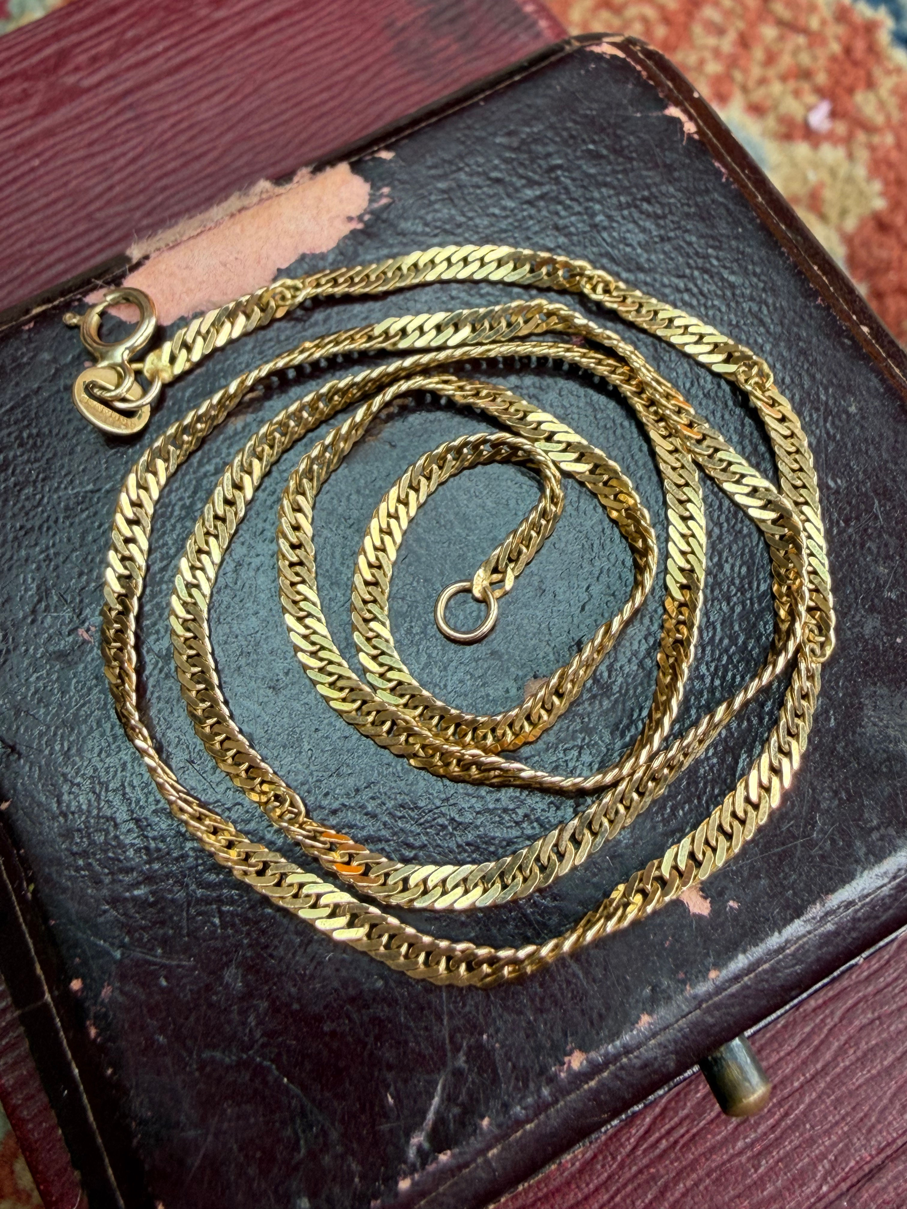 Vintage 9ct gold twisted chain