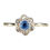 Thumbnail: 18ct Platinum blue & white sapphire cluster ring