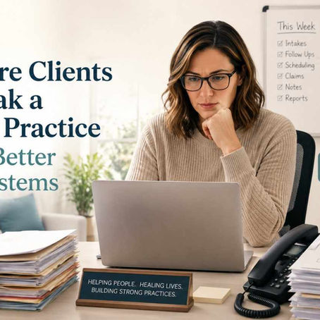 More Therapy Clients? Why Admin Systems Matter for Practice Growth