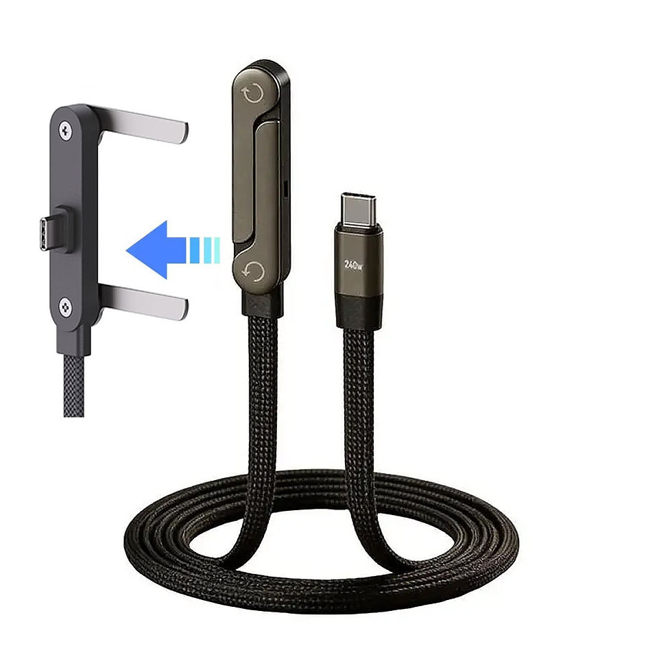 Thumbnail: 240W 2 in 1 USB C to USB C Fast Charging Foldable Bracket Data Cable Type C Desk