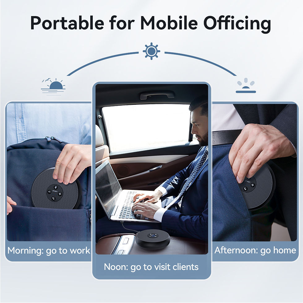 Thumbnail: EMEET USB Wired Speakerphone Conference Speaker With 2 Mics 360° Voice Pickup M