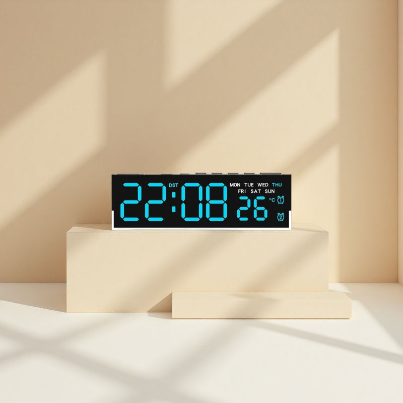 Thumbnail: USB Powered Digital Alarm Clock with White Mood Light TEMP Week 2 Alarm DST Tabl