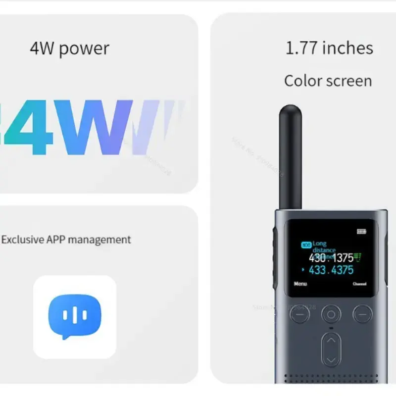 Thumbnail: XIAOMI Walkie Talkie 2S 1.77"Color Screen 4W Power 120-hour Standby Dual Mode 5k