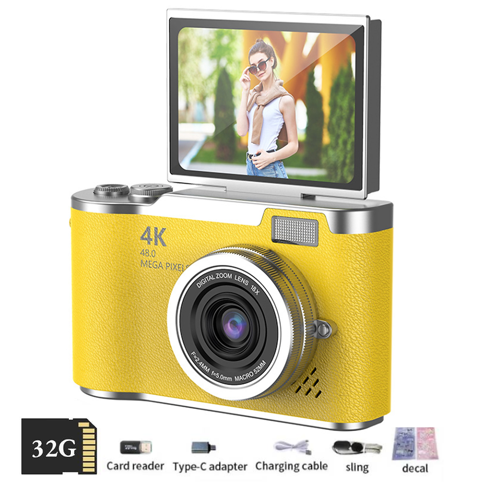 Thumbnail: 4K Digital Camera Beauty Filters 48MP HD Student CCD Camera CMOS Anti Shake 180�