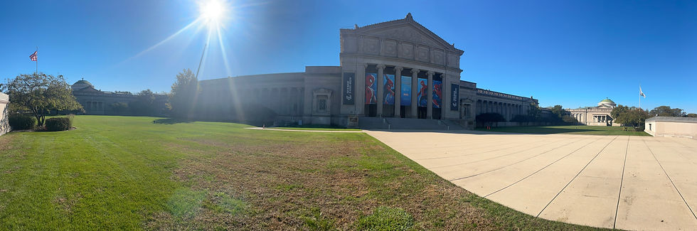 Panorama of the entire 'front' of the Palace of Fine Arts Pavilion