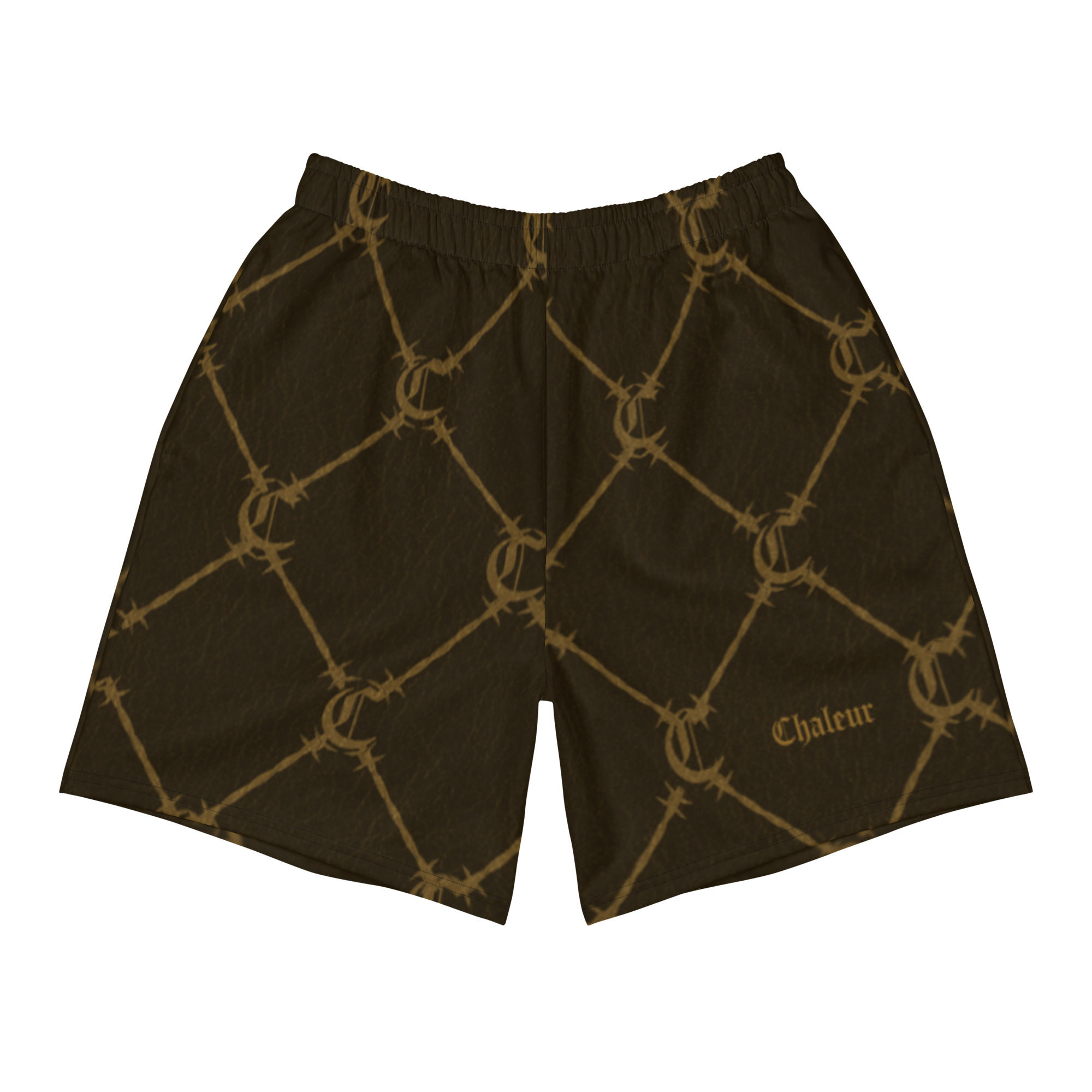 Brown Chaleur Print Shorts