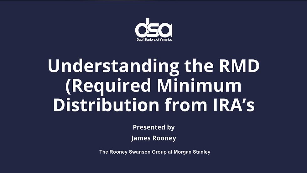 Understanding the RMD (Required Minimum Distribution from IRA’s)