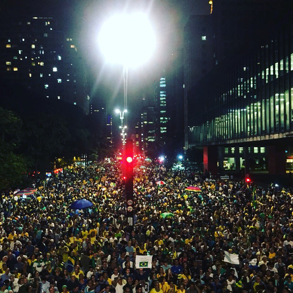Protesta contra el STF en São Paulo, el 3 de abril de 2018