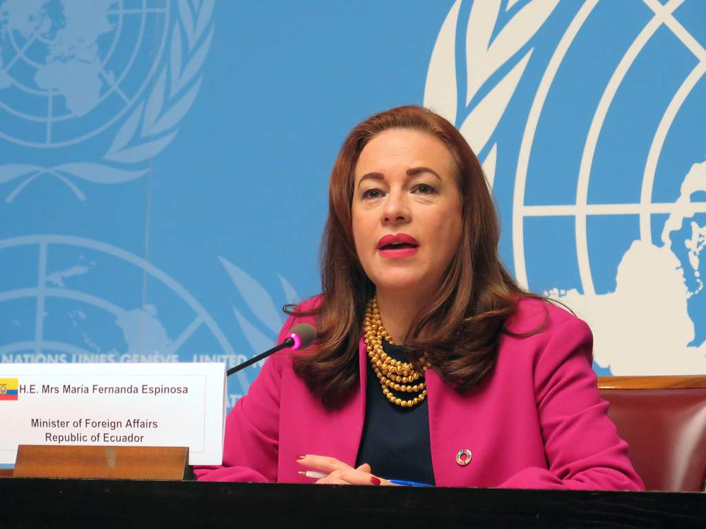 María Fernanda Espinosa, candidata a jefaturar la OEA