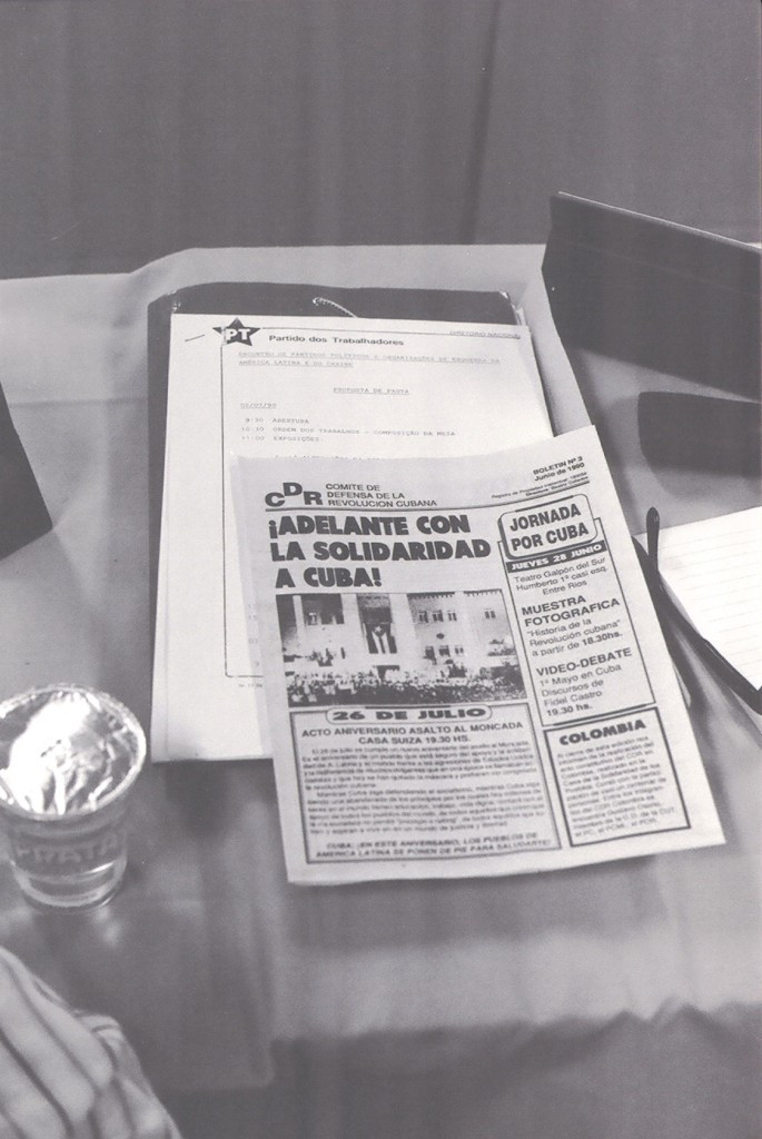 Algunos de los materiales del 1 encuentro en 1990