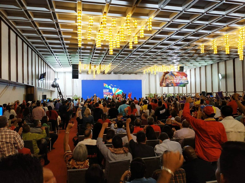La inauguración del Foro de São Paulo en Caracas, 25 de julio de 2019