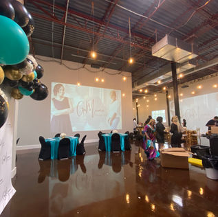 Social event space interior at The West Venue, Atlanta event space and wedding venue in West Midtown Atlanta – wedding hall for corporate events