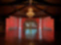The West Venue Projection Hall space. Chandelier room