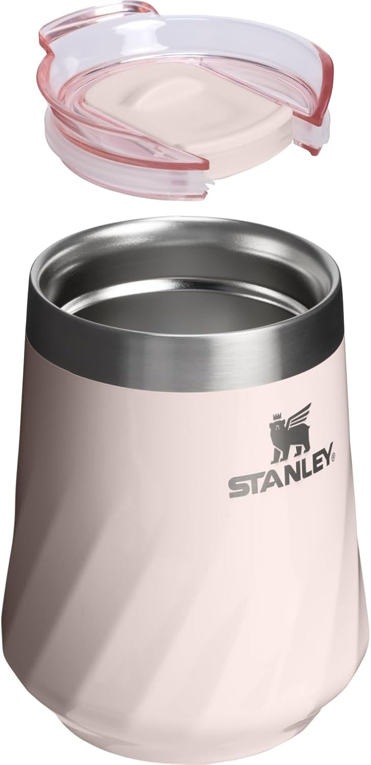 縮圖：【11OZ】STANLEY 珍藏系列紋理葡萄酒杯  冰咖啡杯  | 防濺蓋 | 冷飲及雞尾酒杯 | 保溫不鏽鋼葡萄酒杯 | Rose玫瑰石英色