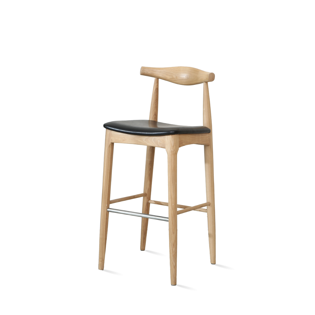 FRAIS-美國水曲柳實木牛角背吧櫈(可改色)