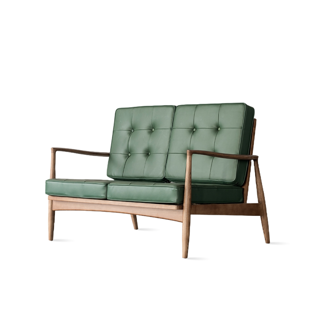 TOP-美國白蠟木復古飛機柄梳化(2座位)