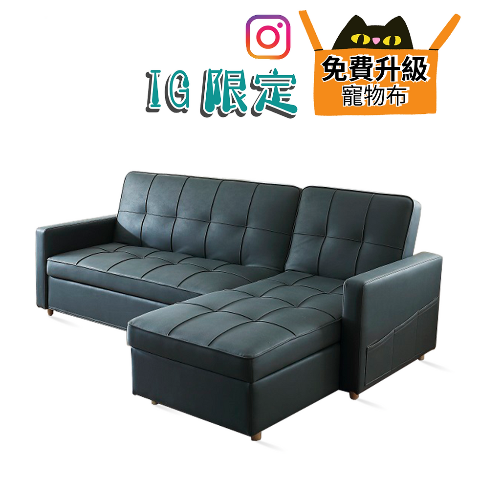 60TON-優質承重可拆洗角座儲物梳化床(可訂造/可改色)