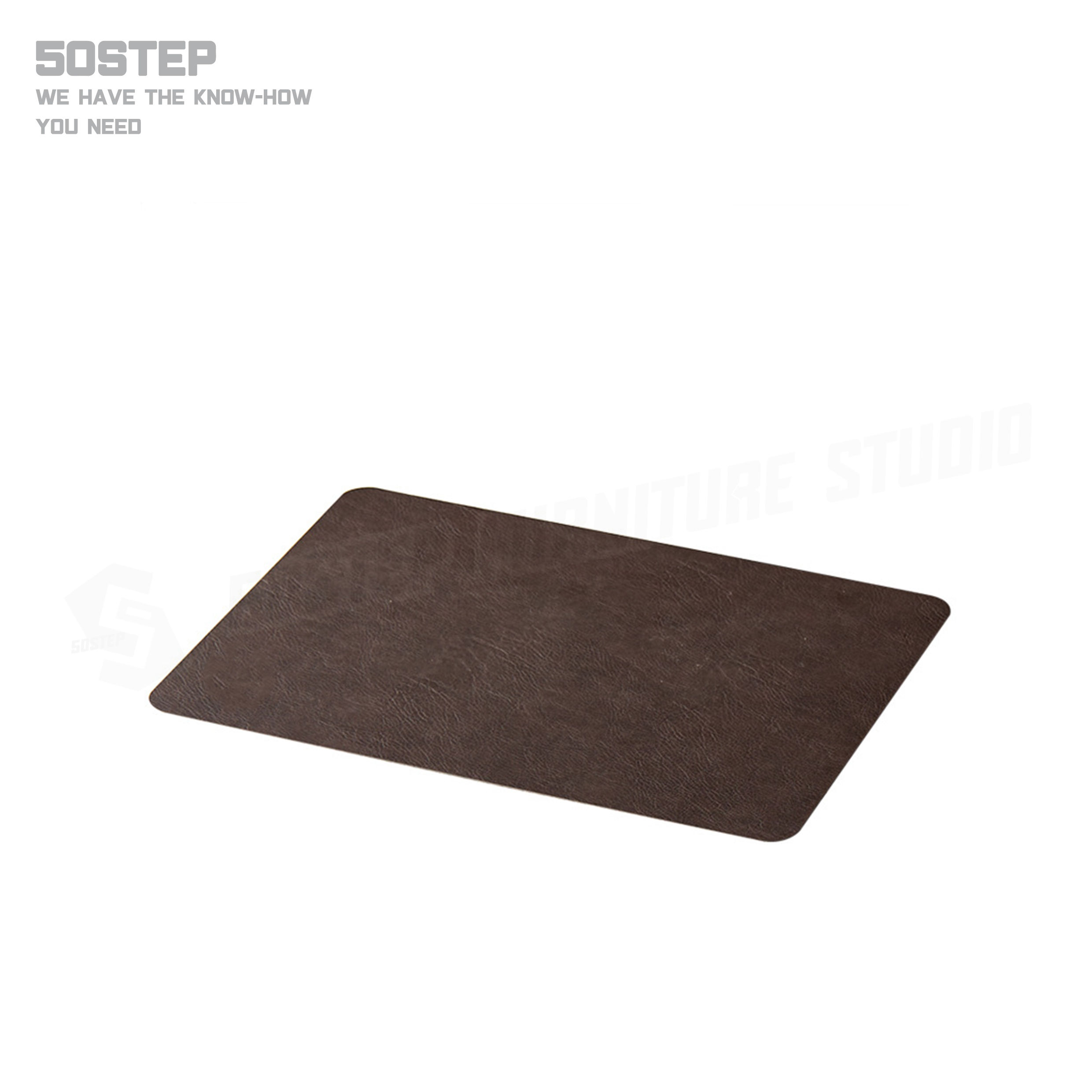 LON Place Mat, Chocolate 復古牛皮紋餐墊(朱古力)