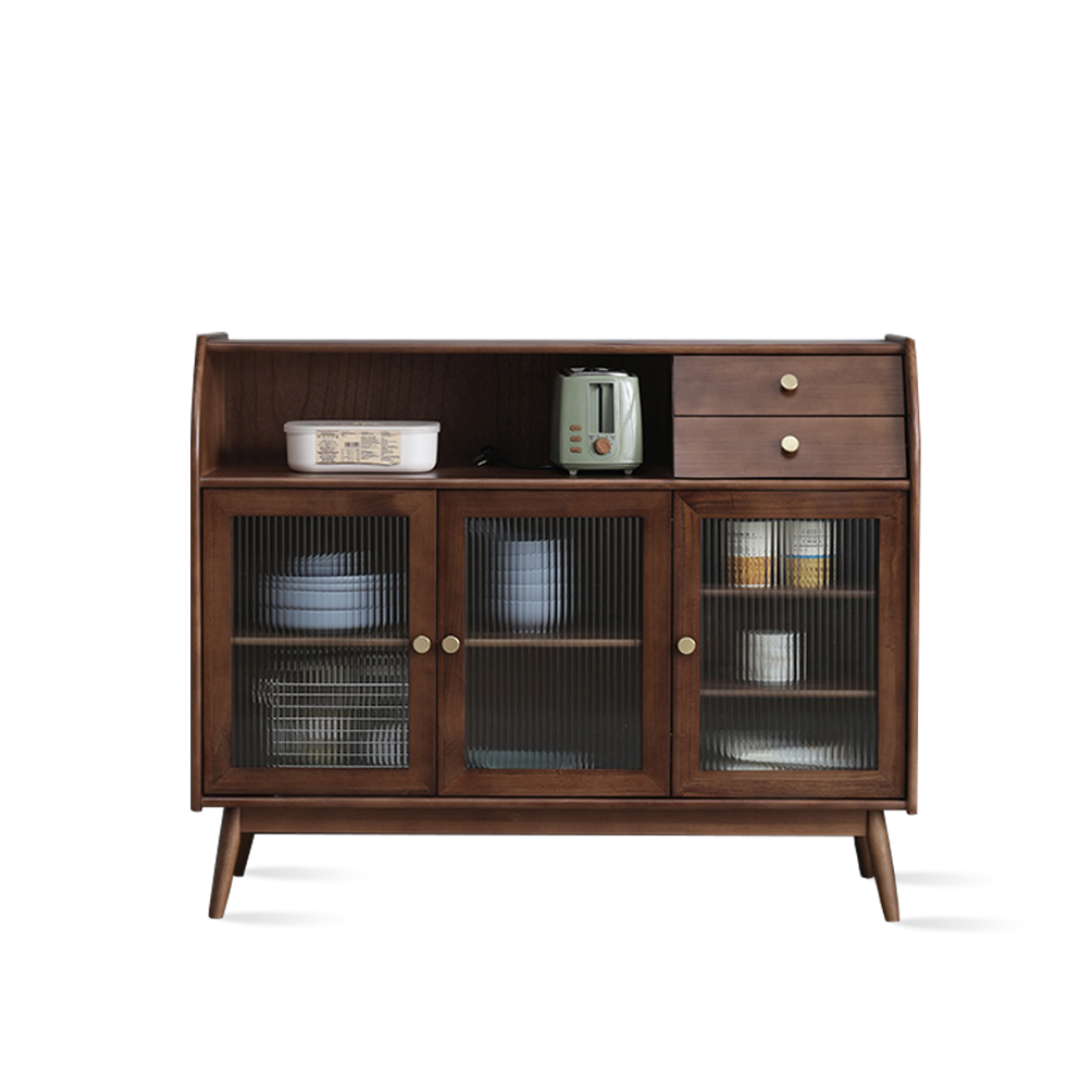 KLASİK-泰國橡膠木實木餐邊櫃(2門/3門)