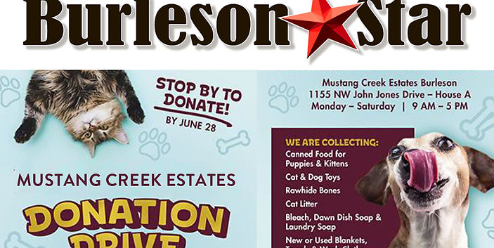 Mustang Creek Collecting Donations for Animal Shelter