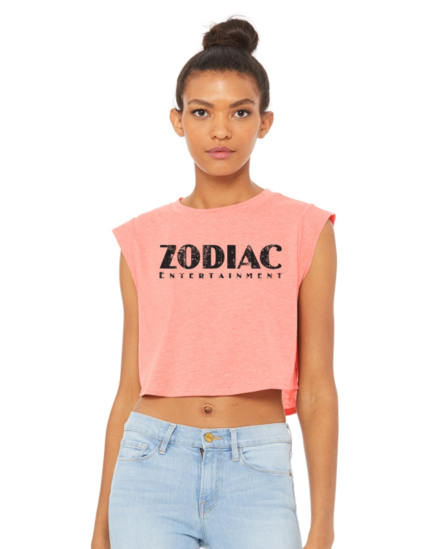 EB8483z - Ladies Cropped Tank w/ Zodiac logo