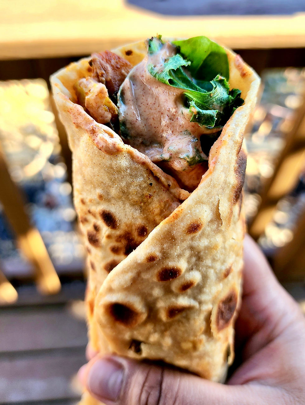 This wrap is the ultimate makeover for your leftover dry sabzis. Think of it as an Indian-style burrito or kati roll—where familiar flavours get a fresh twist. Tucked inside a paratha and paired with crunchy salad and a smoky, tangy dressing, it’s a genius way to turn yesterday’s curry into today’s crave-worthy lunch.