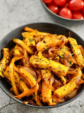 Paneer & Bell Peppers stir-fry (Reshmi Paneer)