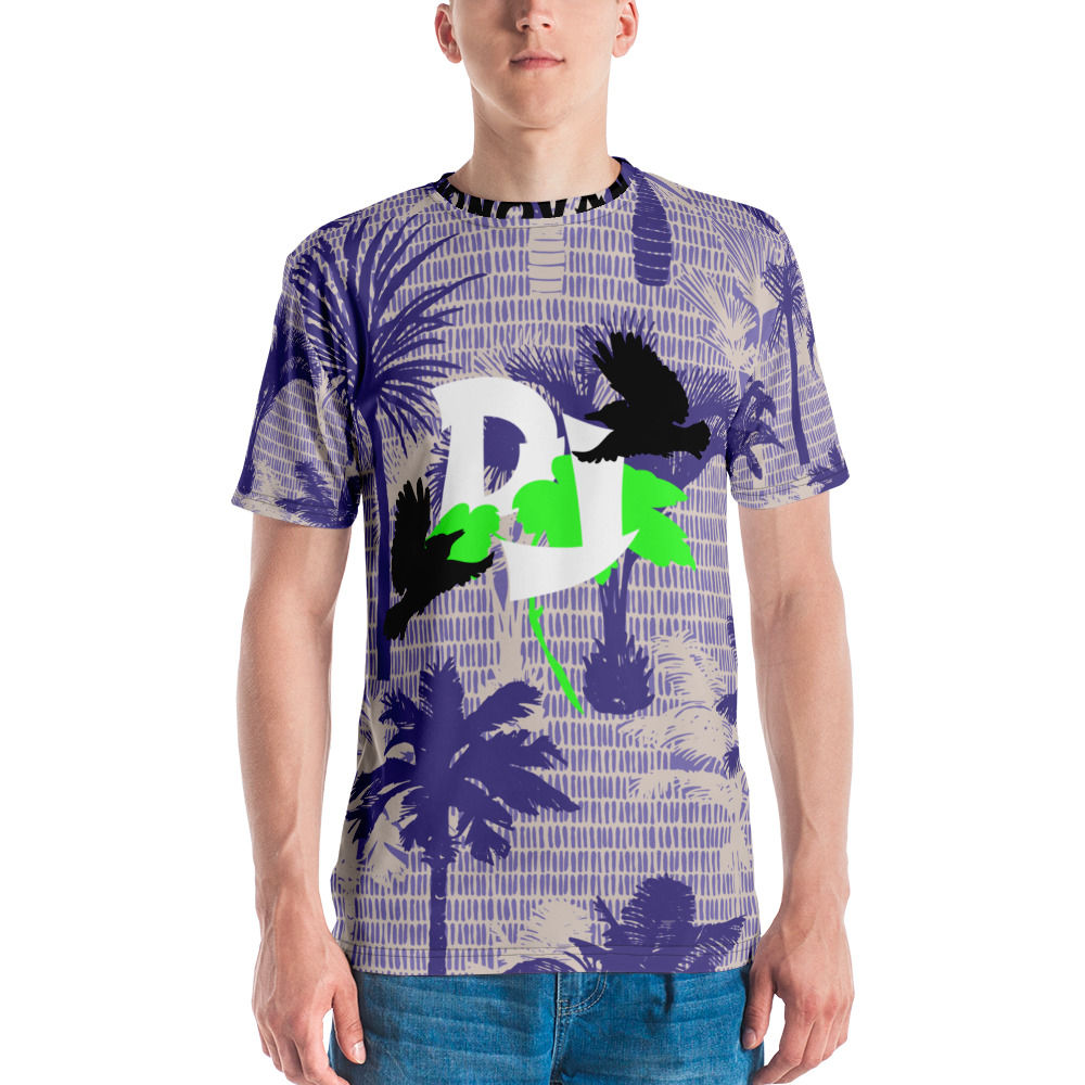 Donovan James - Black Birds - Men's t-shirt - Purple Pattern