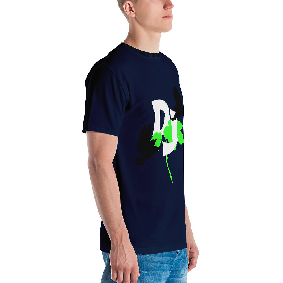 Thumbnail: Donovan James - Black Birds - Men's t-shirt - Navy Blue
