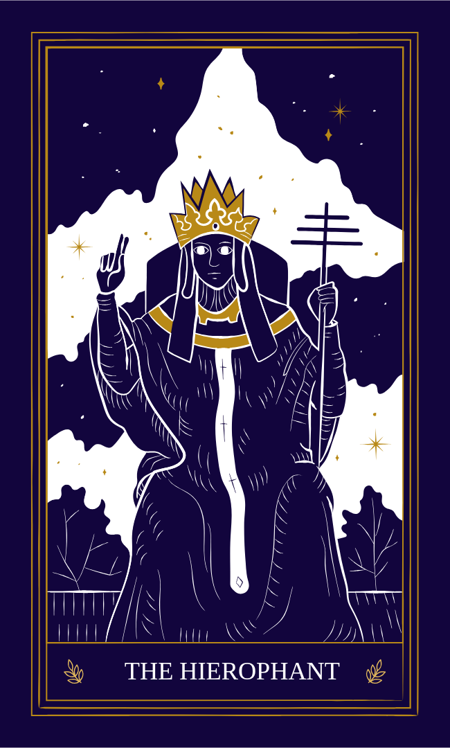 The Hierophant Major Arcana Tarot Card by Richard Knight