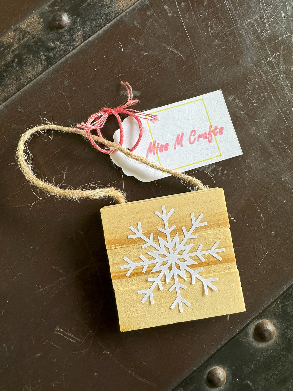Thumbnail: Snowflake Wood Square Ornament