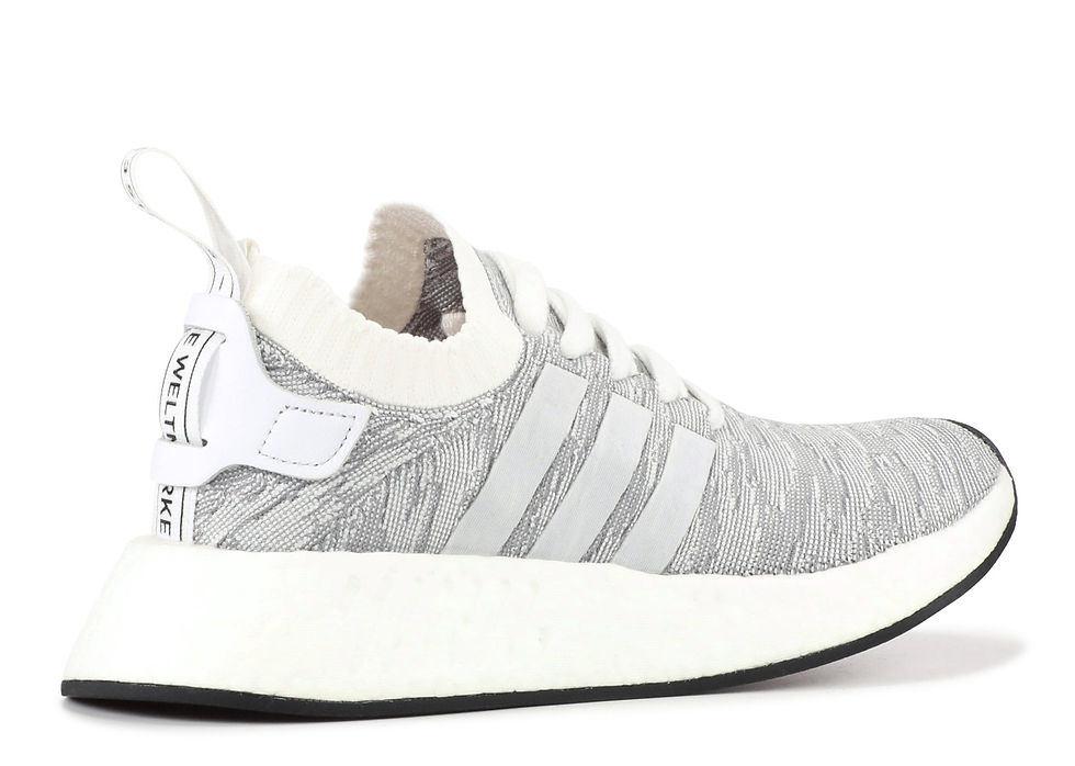 Thumbnail: Adidas NMD R2 Primeknit "White Black"