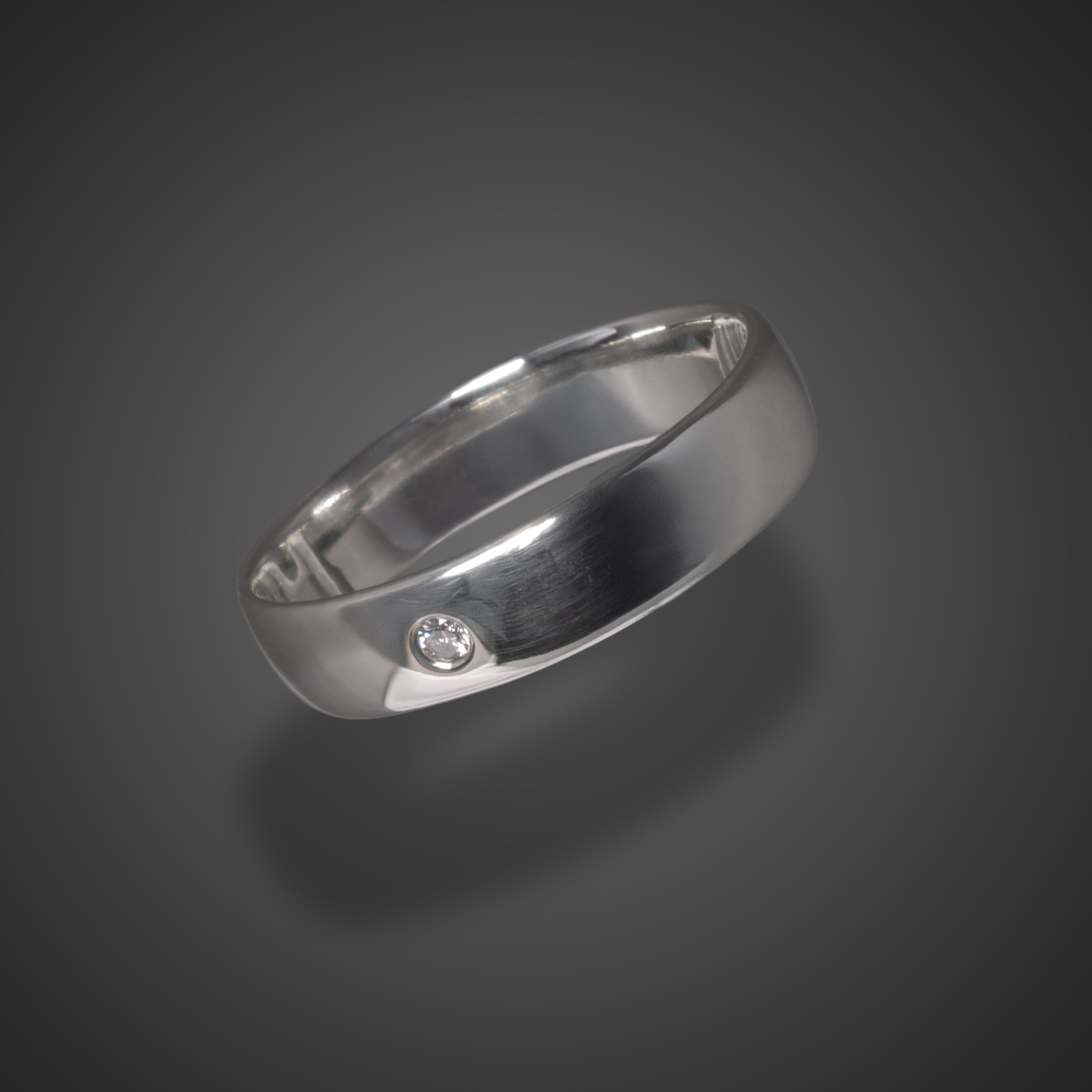 Flush diamant ring glans
