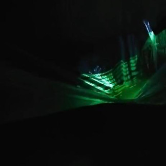 Enstelasyon, projeksiyon, su, naylon, branda