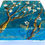 Thumbnail: Cherry Blossom Tree Painting "Golden Truth" 4 x 4 x 2"