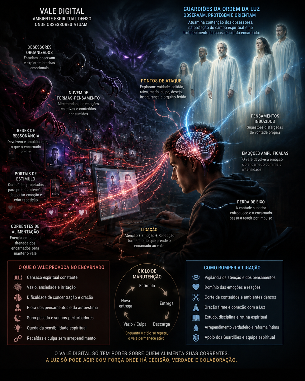 Como os Obsessores Mantêm os Vales Espirituais Digitais